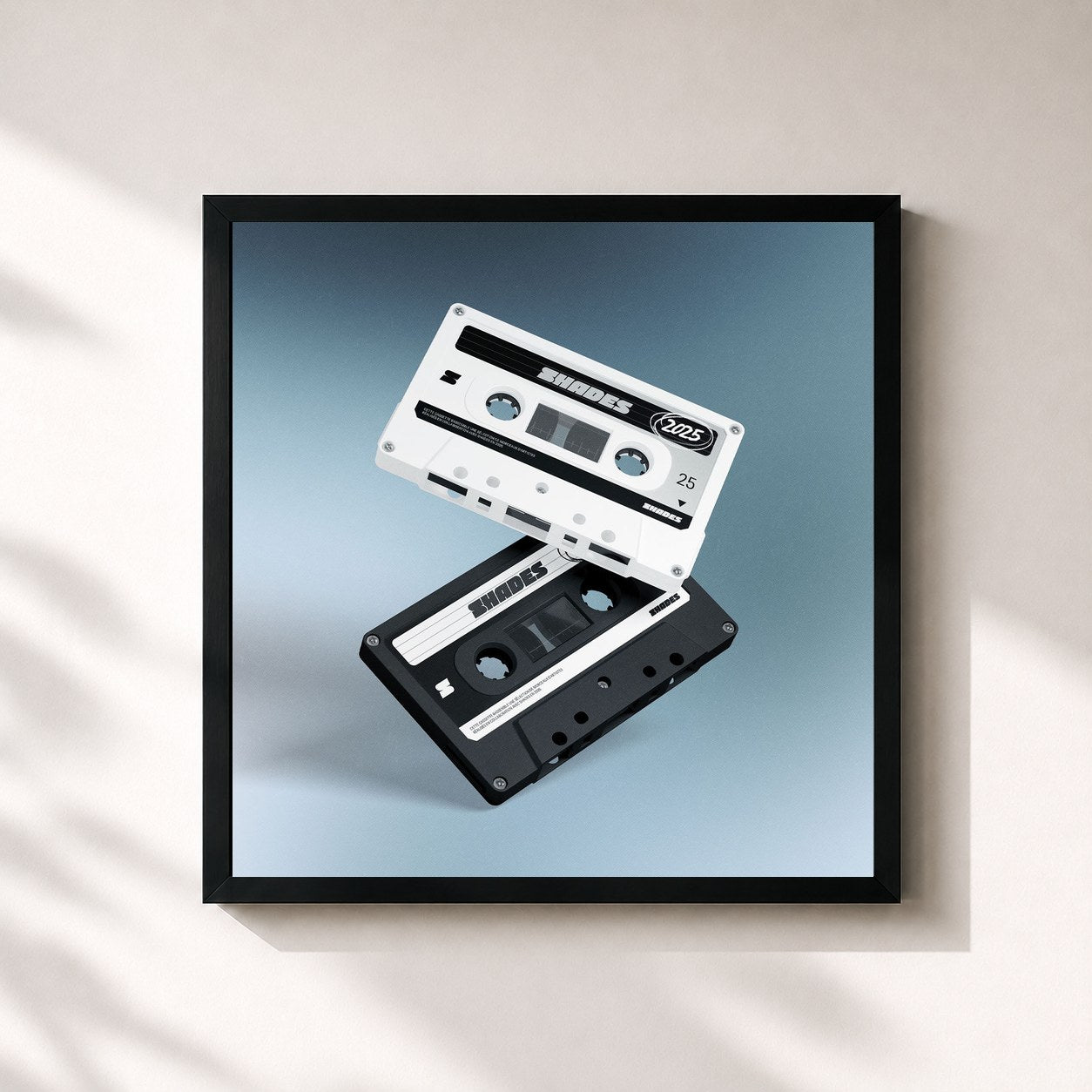#noir Tableau carré de l'album SHADES FREESTYLES 2025 de Shades  , cadre noir 32x32 cm