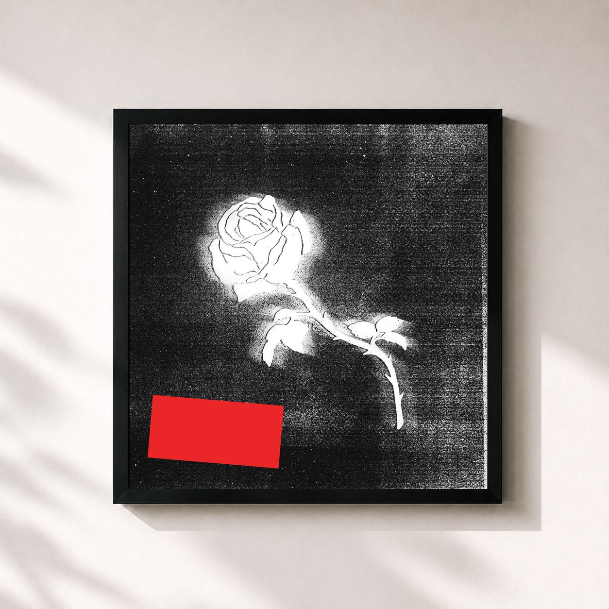 #noir Tableau carré de l'album LIBERATO de LIBERATO, cadre noir 32x32 cm