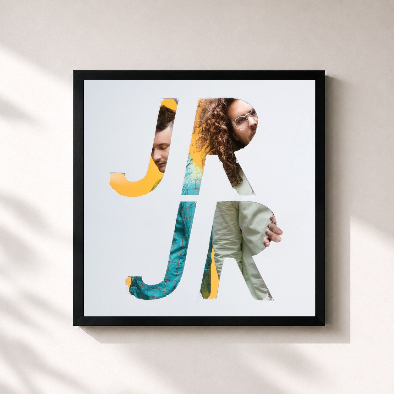 #noir Tableau carré de l'album JR JR de Jr Jr, cadre noir 32x32 cm