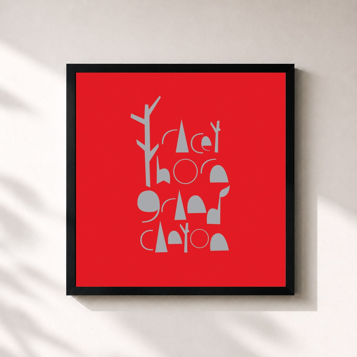 #noir Tableau carré de l'album Grand Canyon de Tracey Thorn, cadre noir 32x32 cm