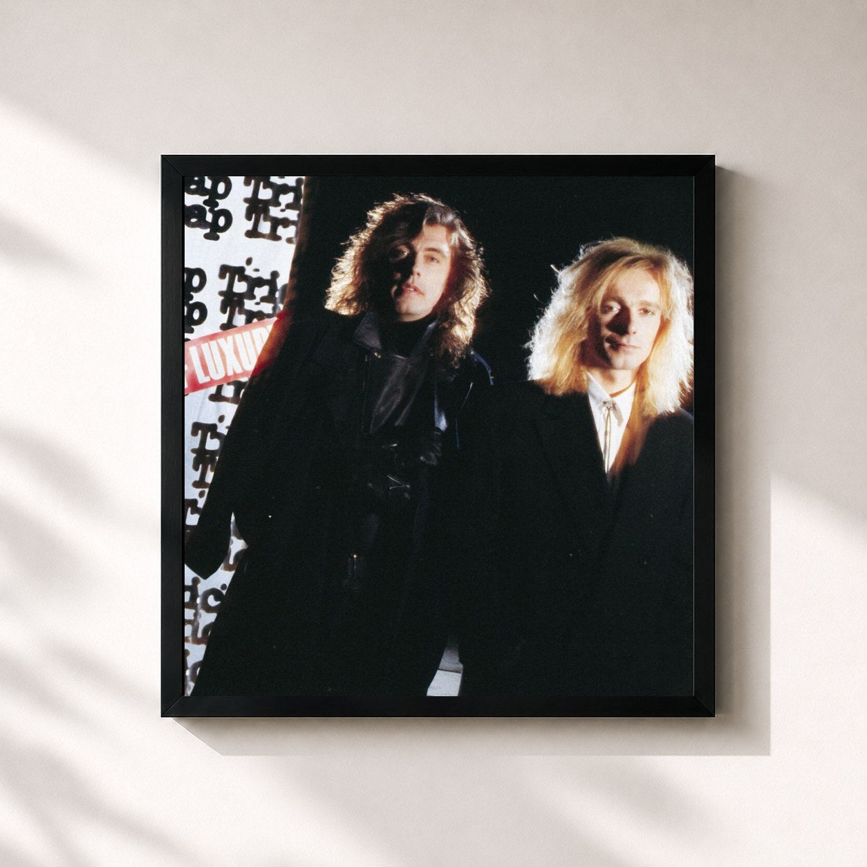 #noir Tableau carré de l'album Lap Of Luxury de Cheap Trick, cadre noir 32x32 cm