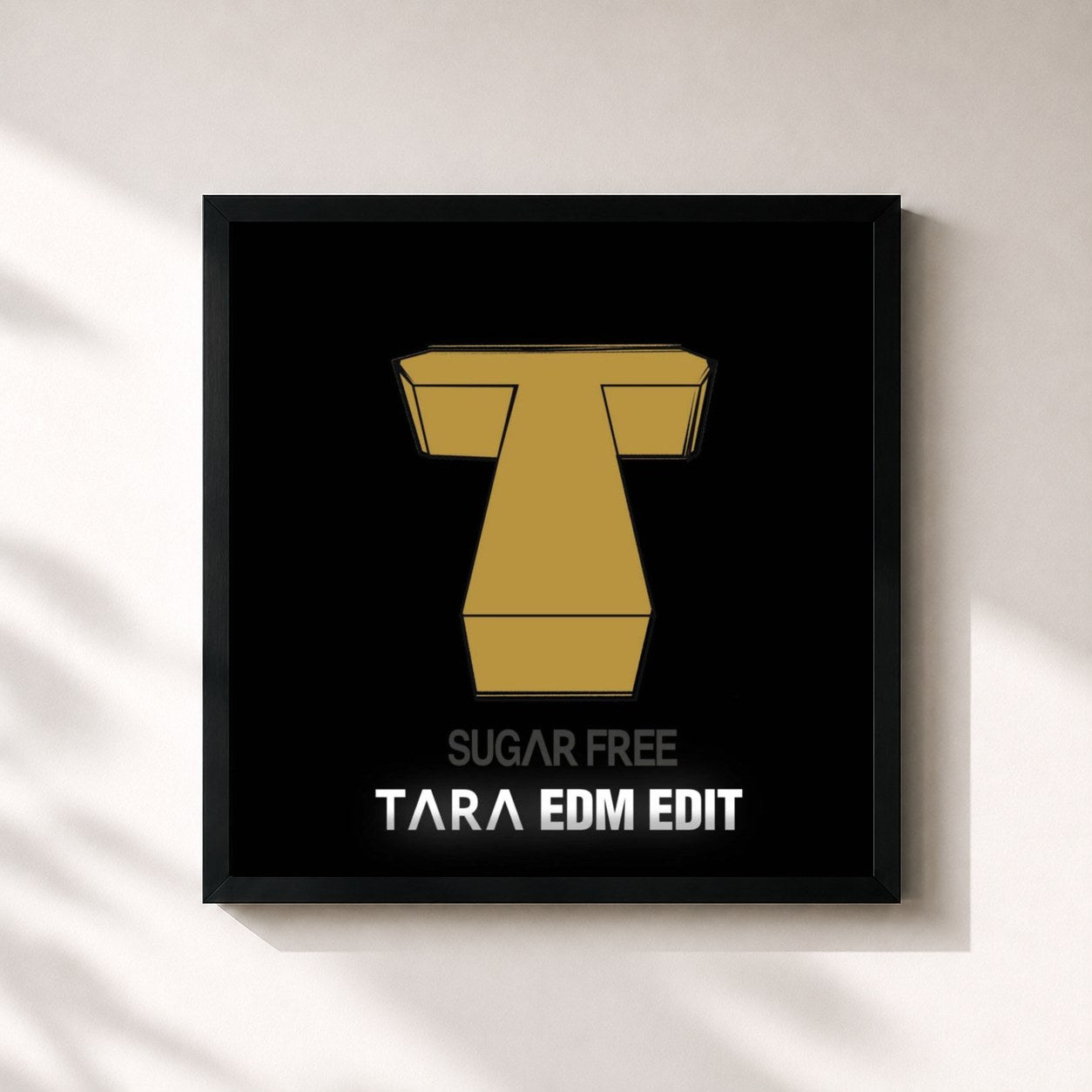 #noir Tableau carré de l'album And&End de T-ara, cadre noir 32x32 cm