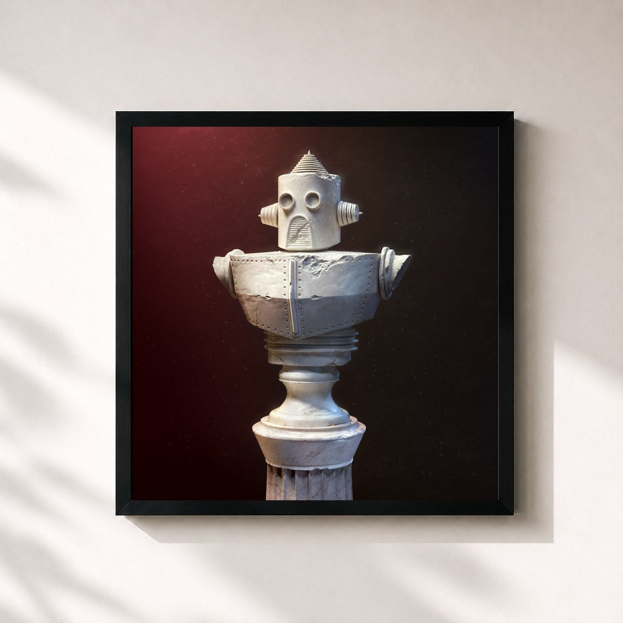 #noir Tableau carré de l'album Chronologic de Caravan Palace, cadre noir 32x32 cm