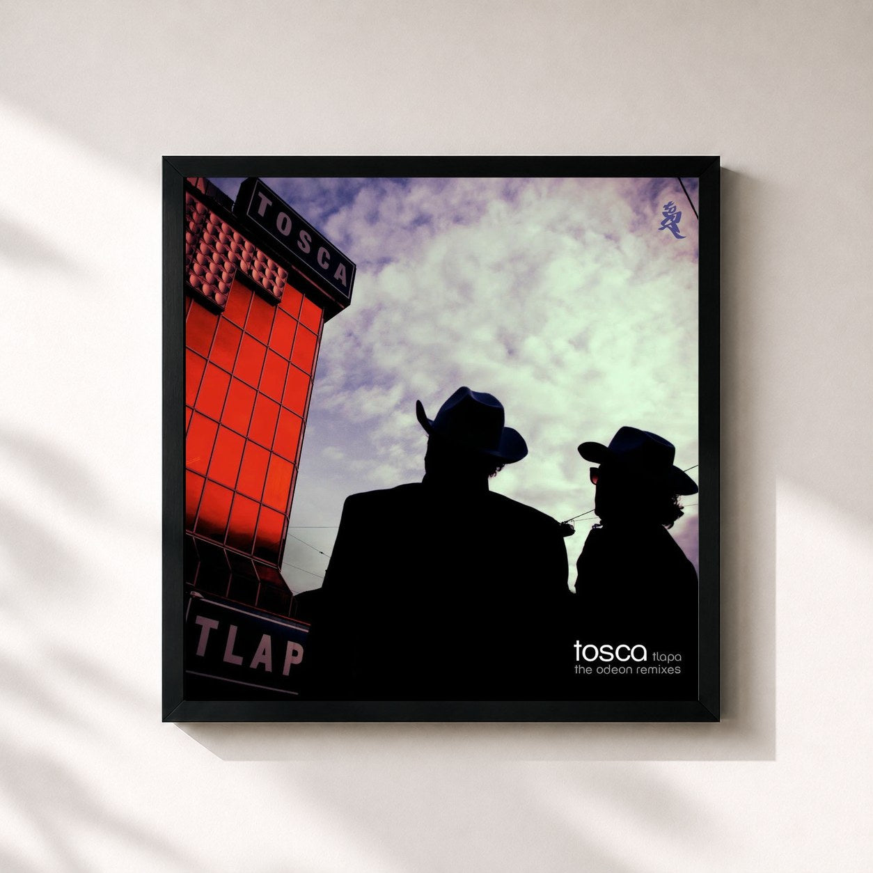 #noir Tableau carré de l'album Tlapa The Odeon Remixes de Tosca, cadre noir 32x32 cm