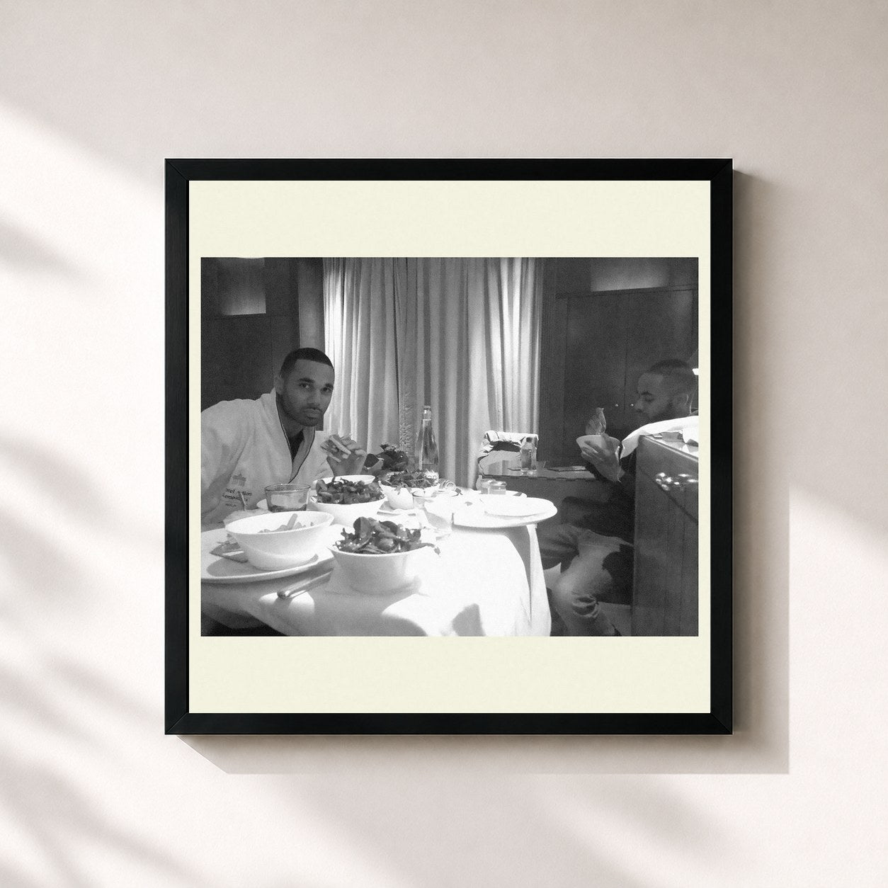 #noir Tableau carré de l'album Nowhere de Twinsmatic, cadre noir 32x32 cm
