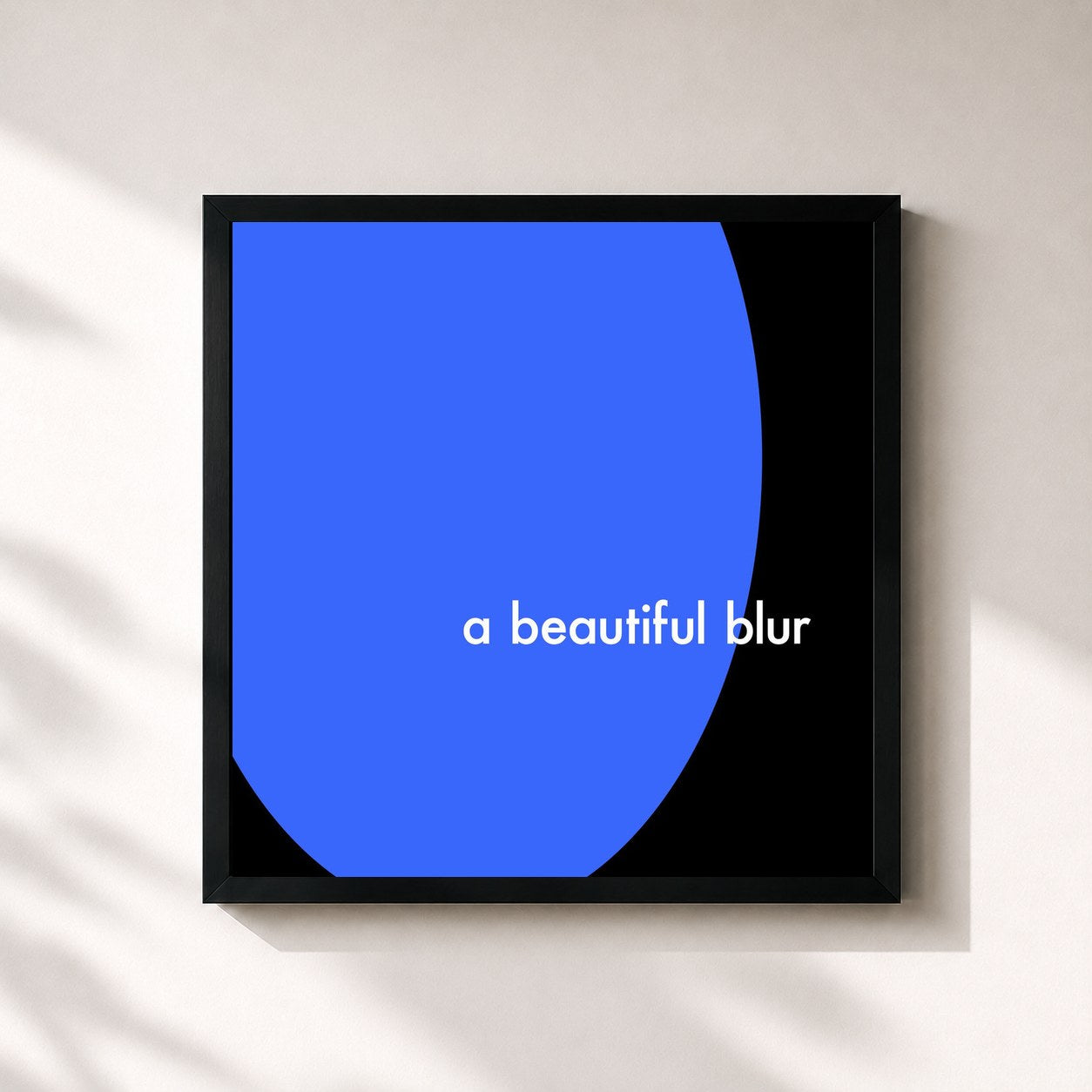#noir Tableau carré de l'album a beautiful blur (deluxe) de LANY, cadre noir 32x32 cm