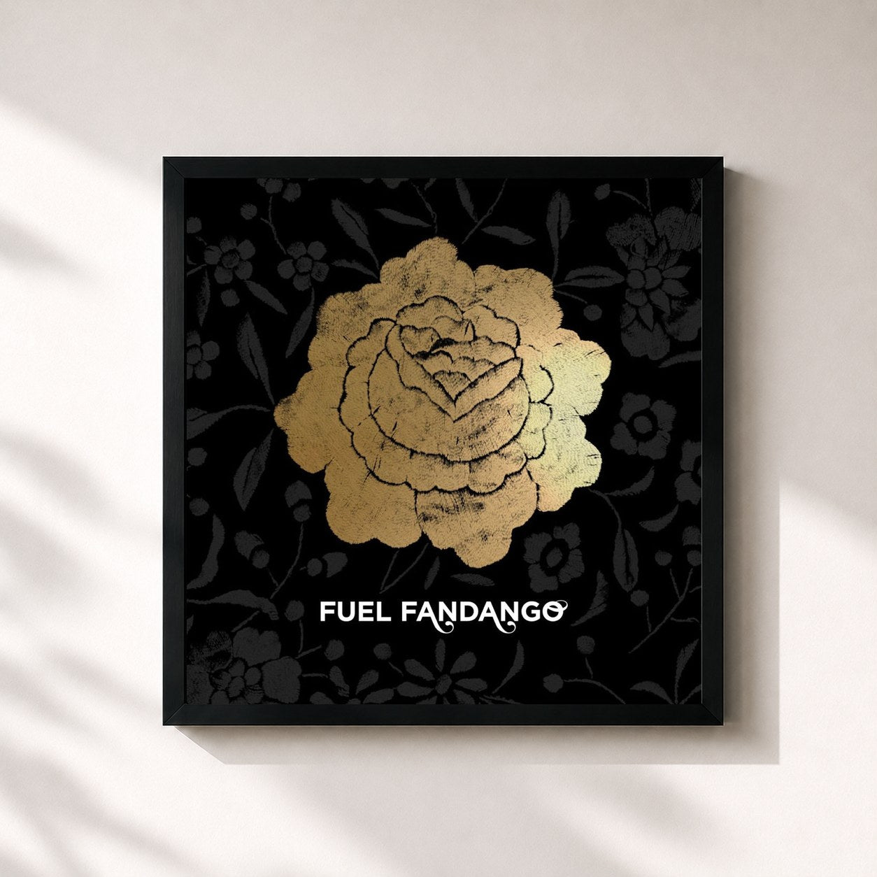 #noir Tableau carré de l'album Fuel Fandango de fuel fandango, cadre noir 32x32 cm