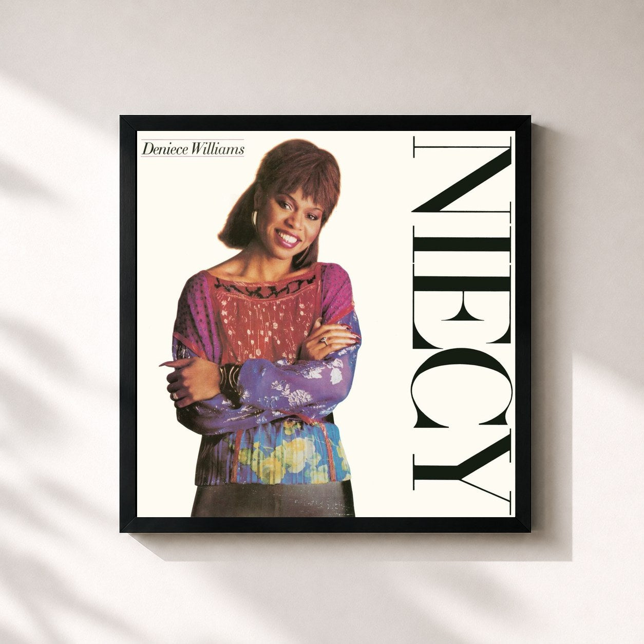 #noir Tableau carré de l'album Niecy (Expanded Edition) de Deniece Williams, cadre noir 32x32 cm