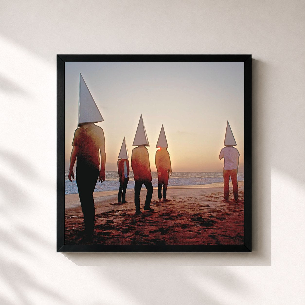 #noir Tableau carré de l'album Reptilectric de Zoé, cadre noir 32x32 cm