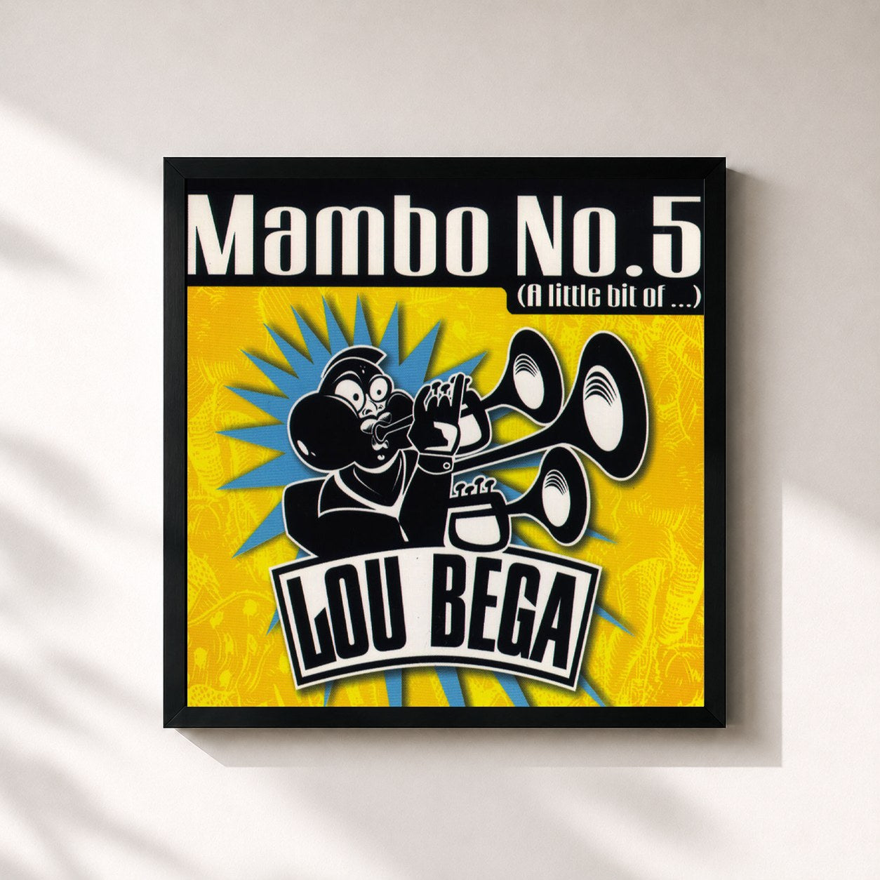 #noir Tableau carré de l'album Mambo No. 5 (A Little Bit Of...) de Lou Bega, cadre noir 32x32 cm