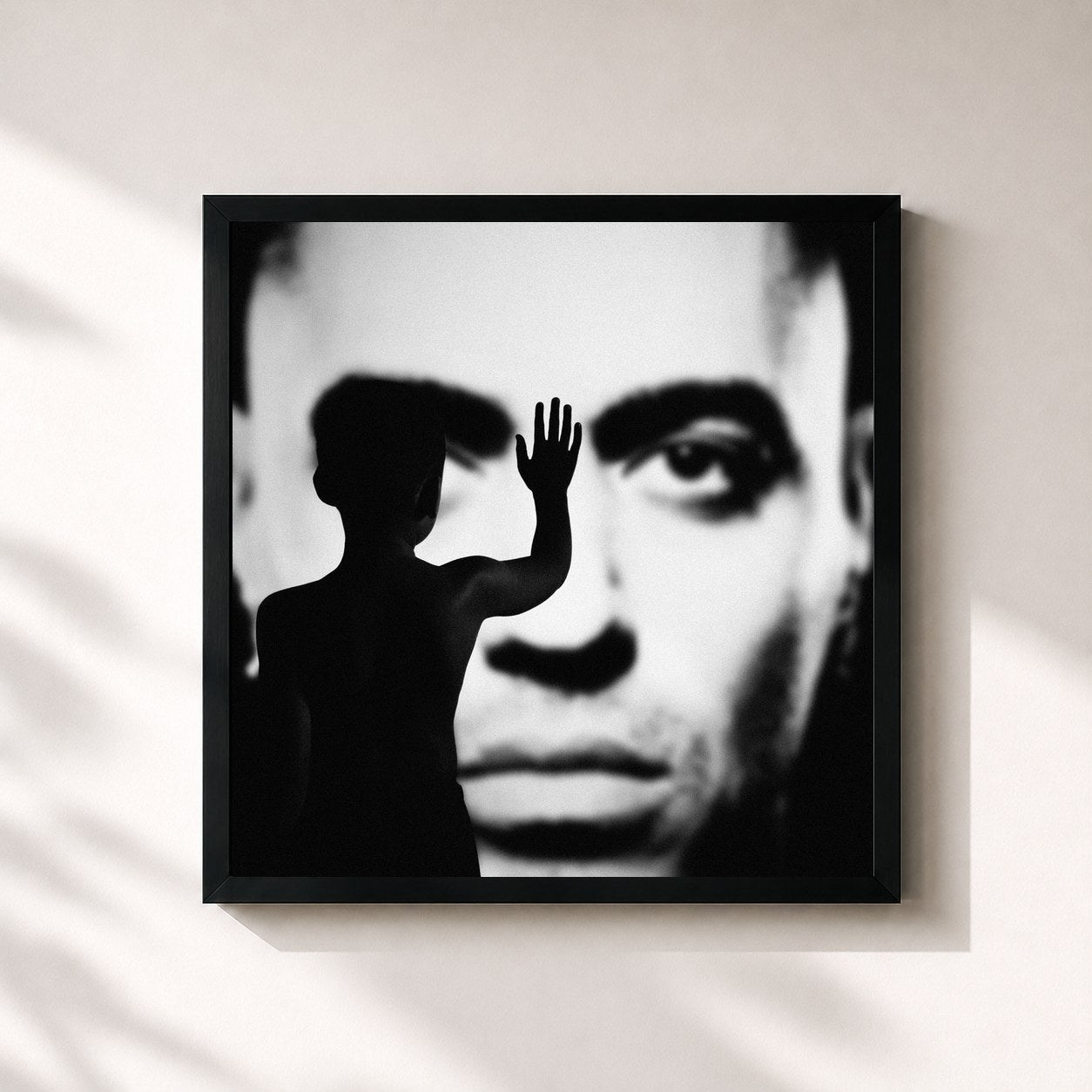 #noir Tableau carré de l'album Persona de Marracash, cadre noir 32x32 cm
