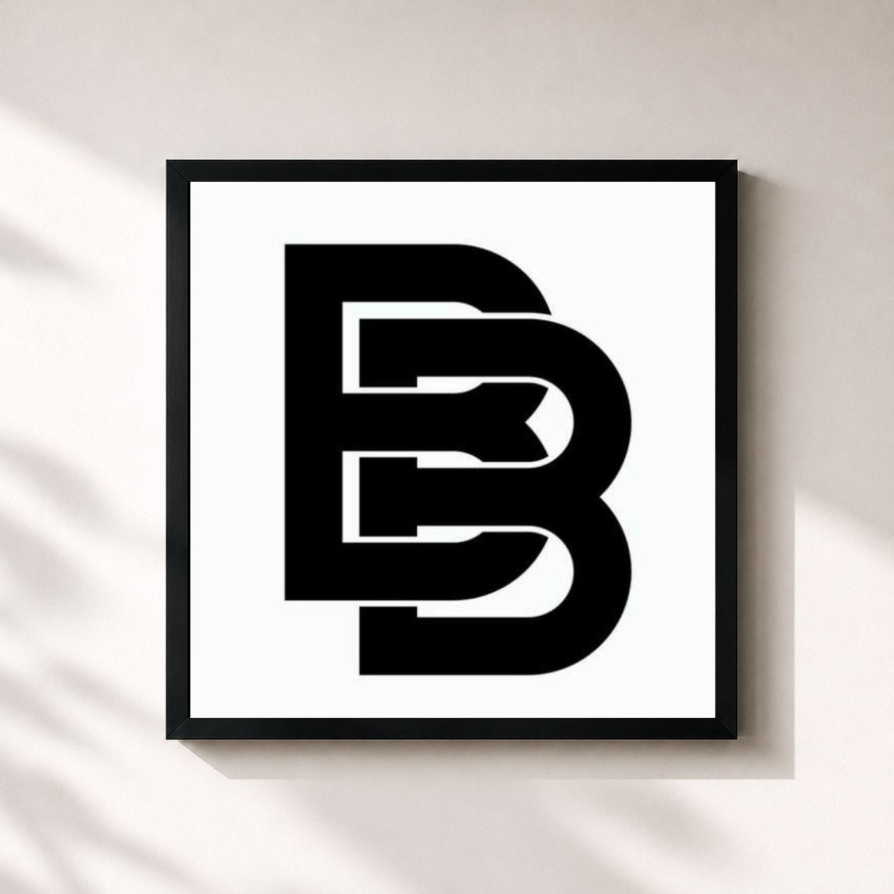 #noir Tableau carré de l'album The Belli Show de Belly, cadre noir 32x32 cm