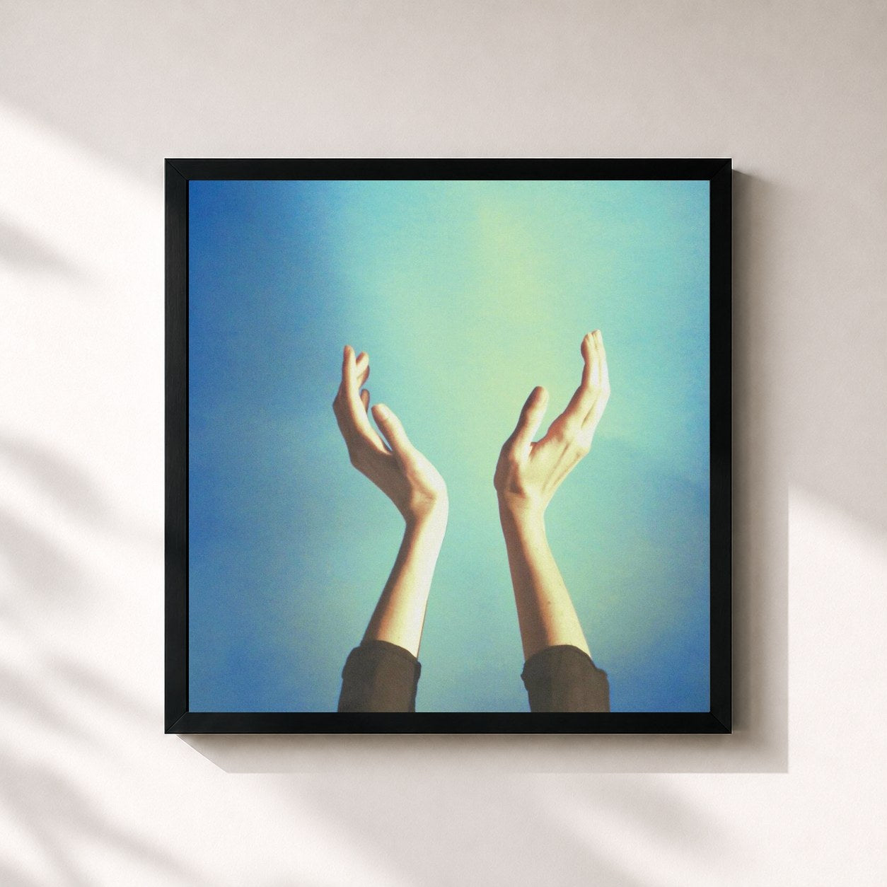 #noir Tableau carré de l'album Offering de cults, cadre noir 32x32 cm