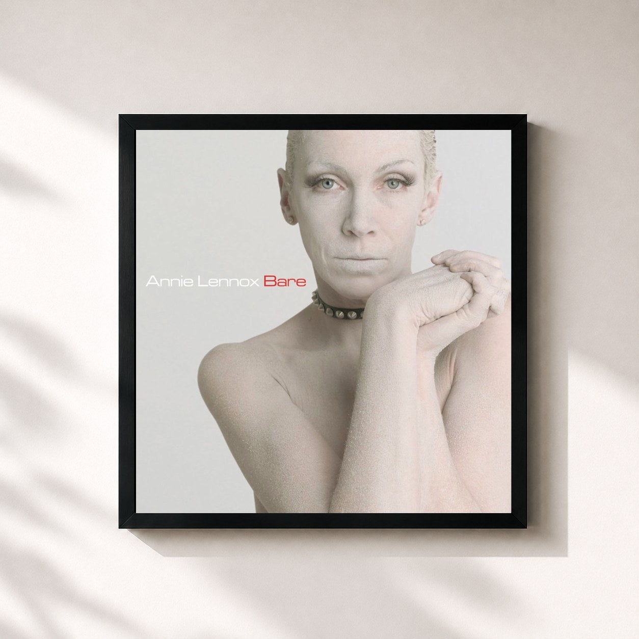 #noir Tableau carré de l'album Pavement Cracks de Annie Lennox, cadre noir 32x32 cm