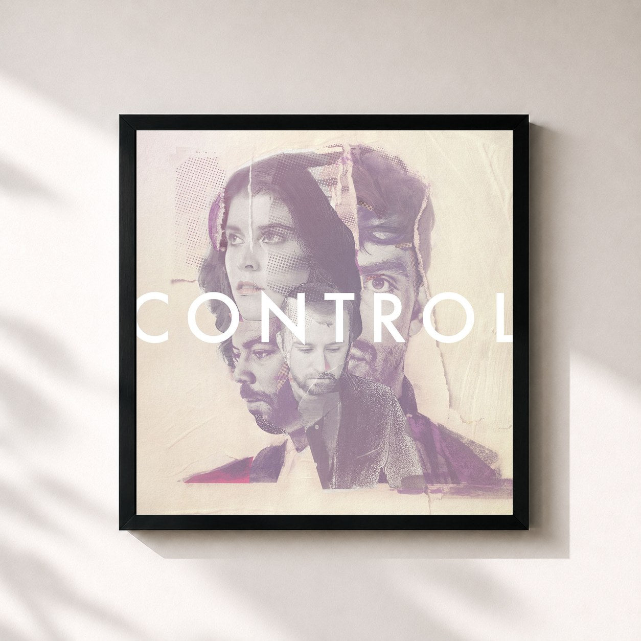 #noir Tableau carré de l'album Control de Milo Greene, cadre noir 32x32 cm