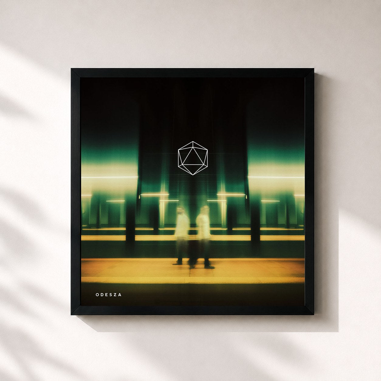 #noir Tableau carré de l'album The Last Goodbye de ODESZA, cadre noir 32x32 cm