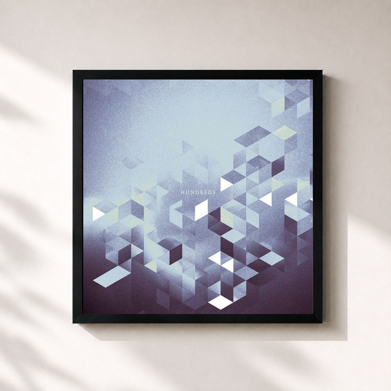 #noir Tableau carré de l'album Variations - Deluxe Edition de Hundreds, cadre noir 32x32 cm
