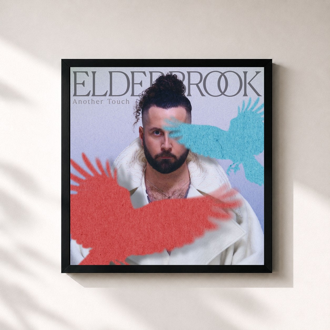 #noir Tableau carré de l'album Another Touch (Deluxe) de Elderbrook, cadre noir 32x32 cm