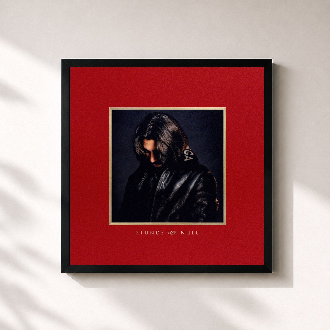 #noir Tableau carré de l'album Stunde Null de Enemy, cadre noir 32x32 cm