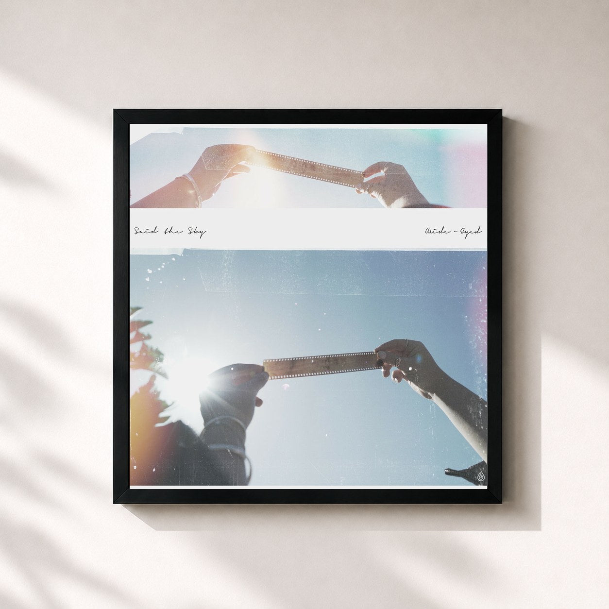 #noir Tableau carré de l'album Wide-Eyed de Said The Sky, cadre noir 32x32 cm