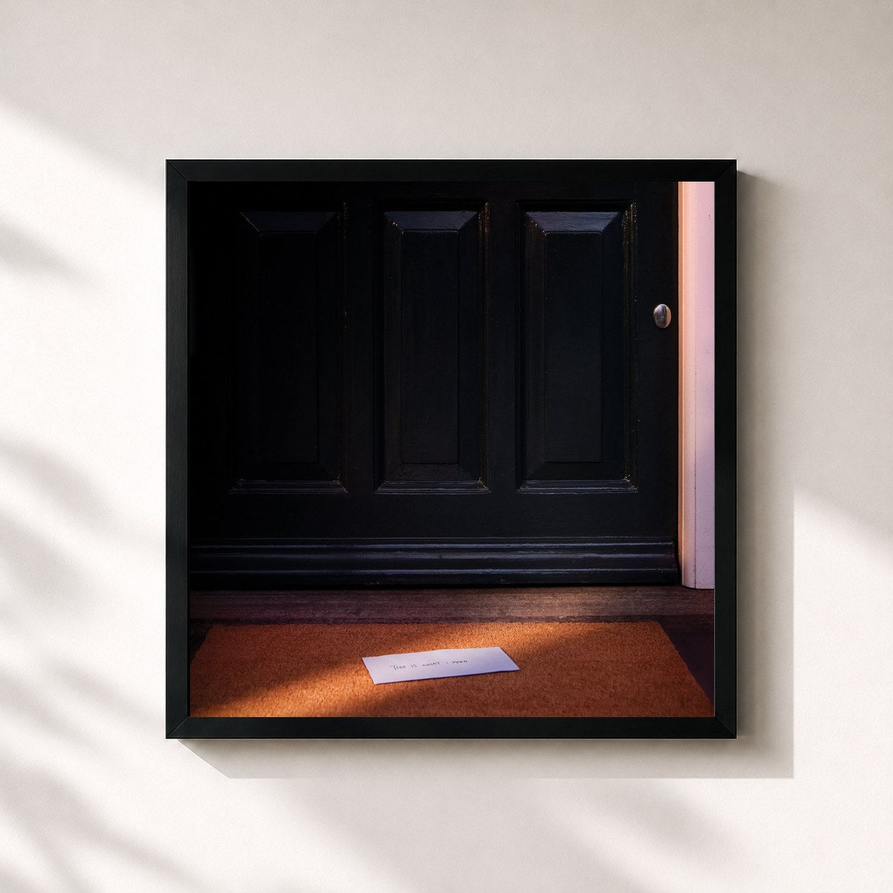#noir Tableau carré de l'album This Is What I Mean de Stormzy, cadre noir 32x32 cm