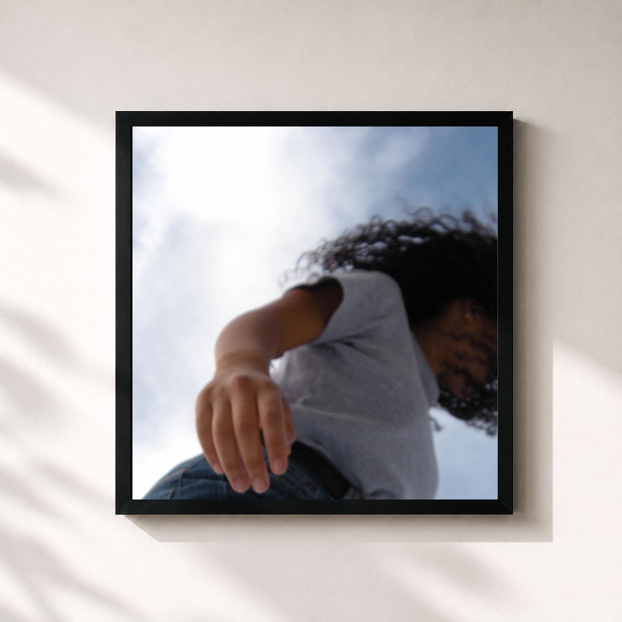#noir Tableau carré de l'album Interlude de UMI, cadre noir 32x32 cm