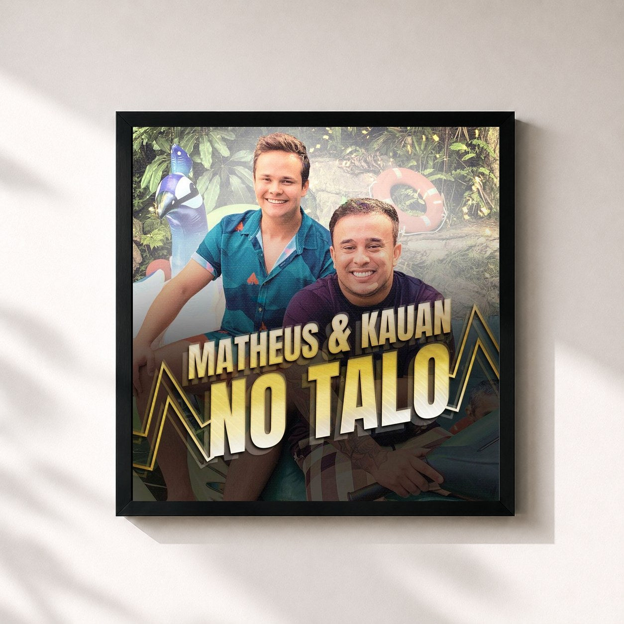 #noir Tableau carré de l'album Matheus e Kauan no Talo de Matheus & Kauan, cadre noir 32x32 cm