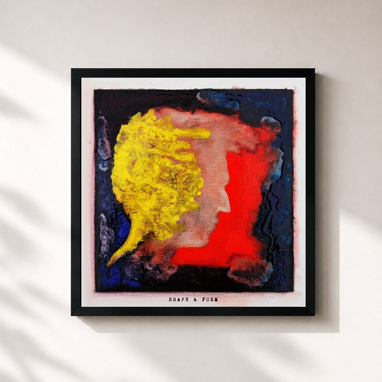 #noir Tableau carré de l'album Shape & Form de Two Feet, cadre noir 32x32 cm
