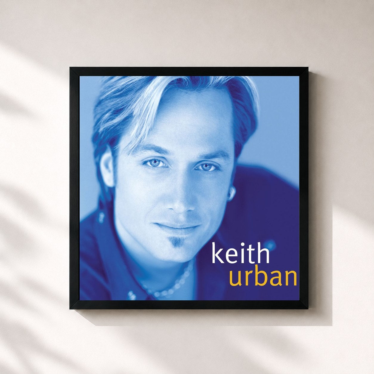 #noir Tableau carré de l'album Keith Urban de Keith Urban, cadre noir 32x32 cm