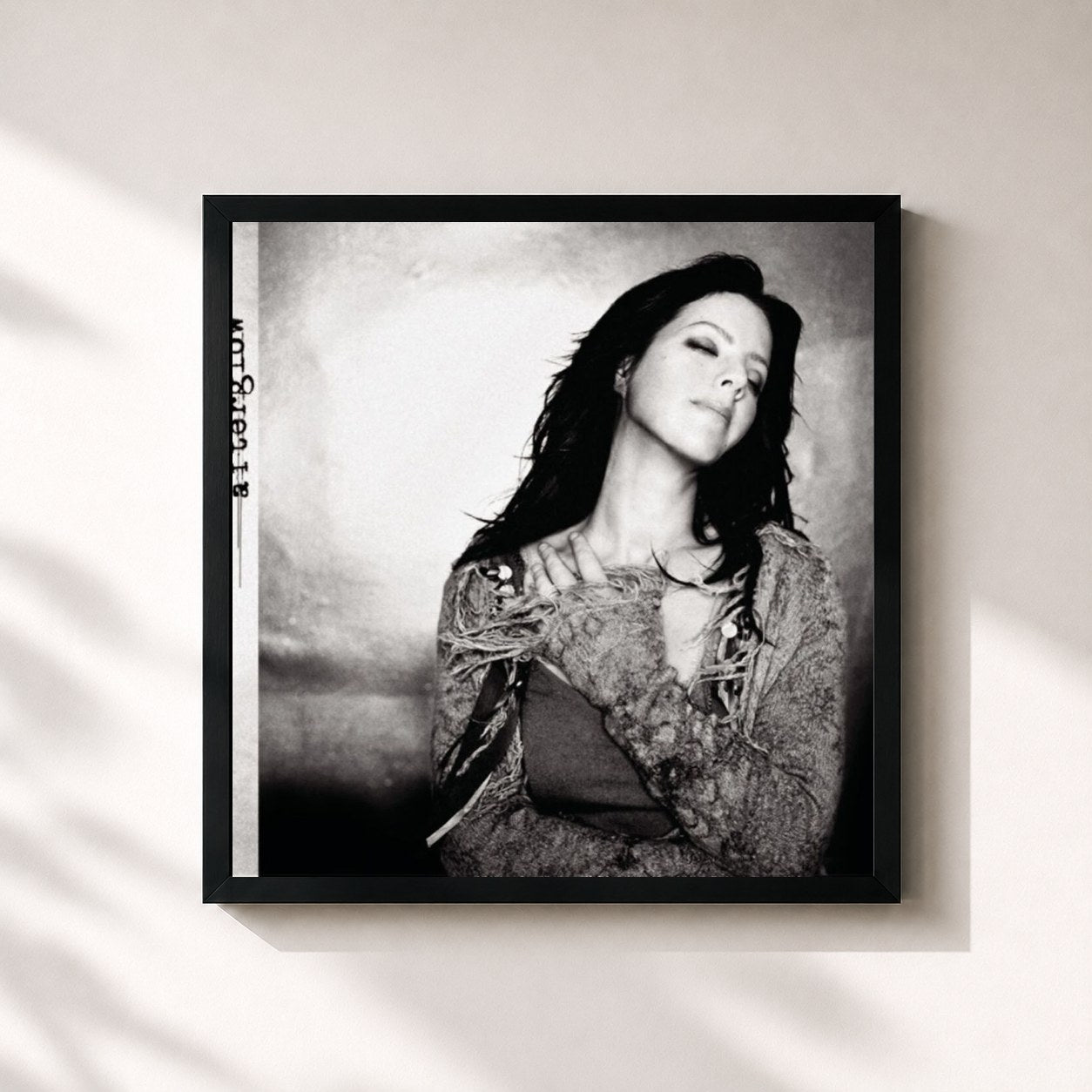 #noir Tableau carré de l'album Afterglow de Sarah McLachlan, cadre noir 32x32 cm