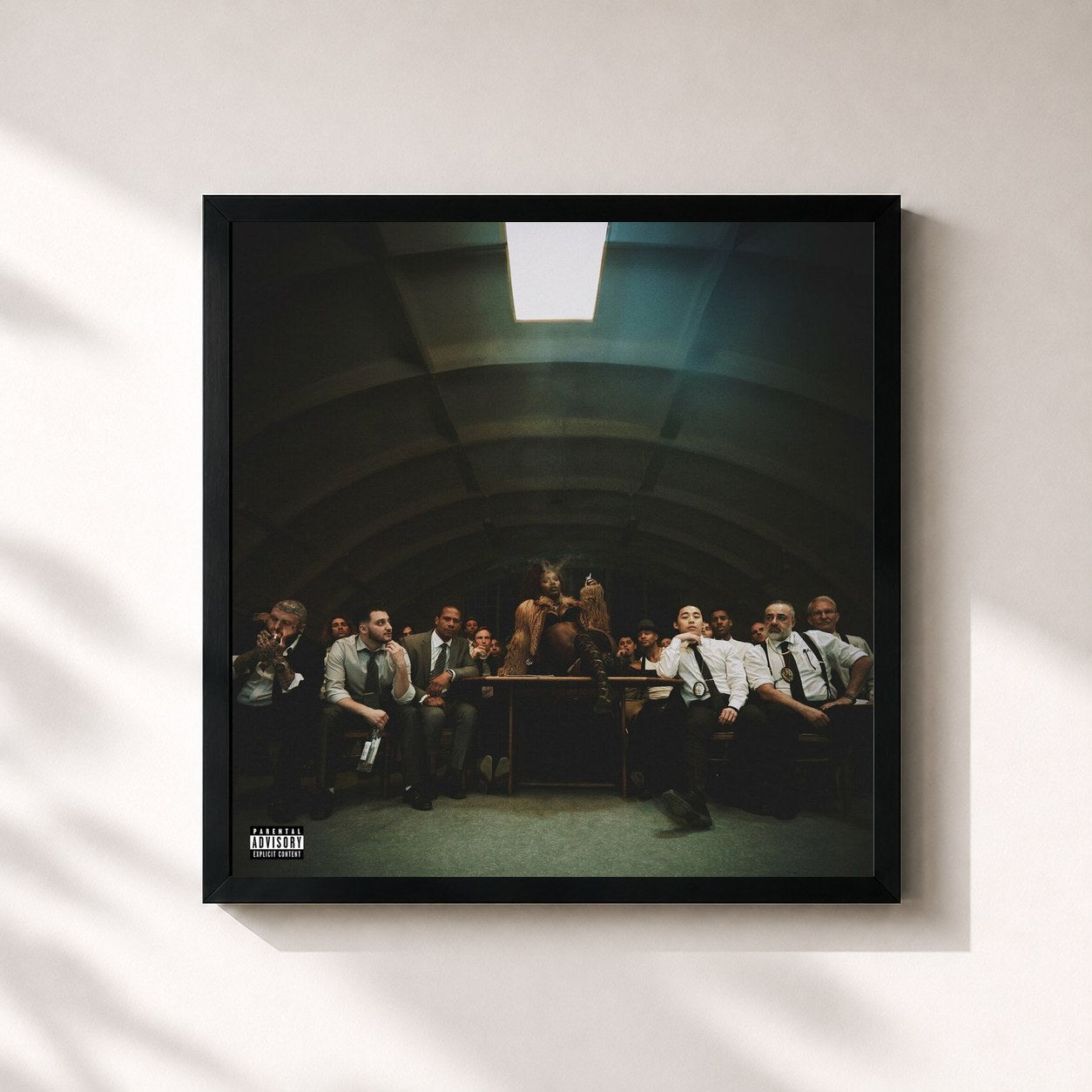 #noir Tableau carré de l'album What It Is (Versions) de Doechii, cadre noir 32x32 cm