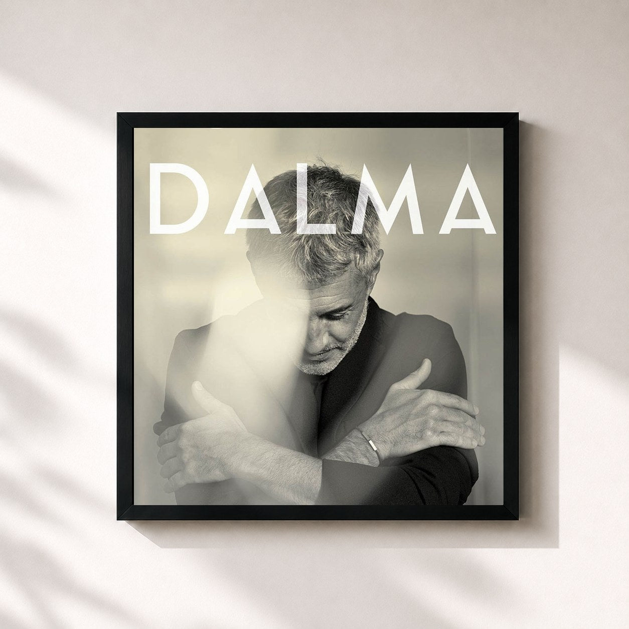 #noir Tableau carré de l'album Dalma de Sergio Dalma, cadre noir 32x32 cm