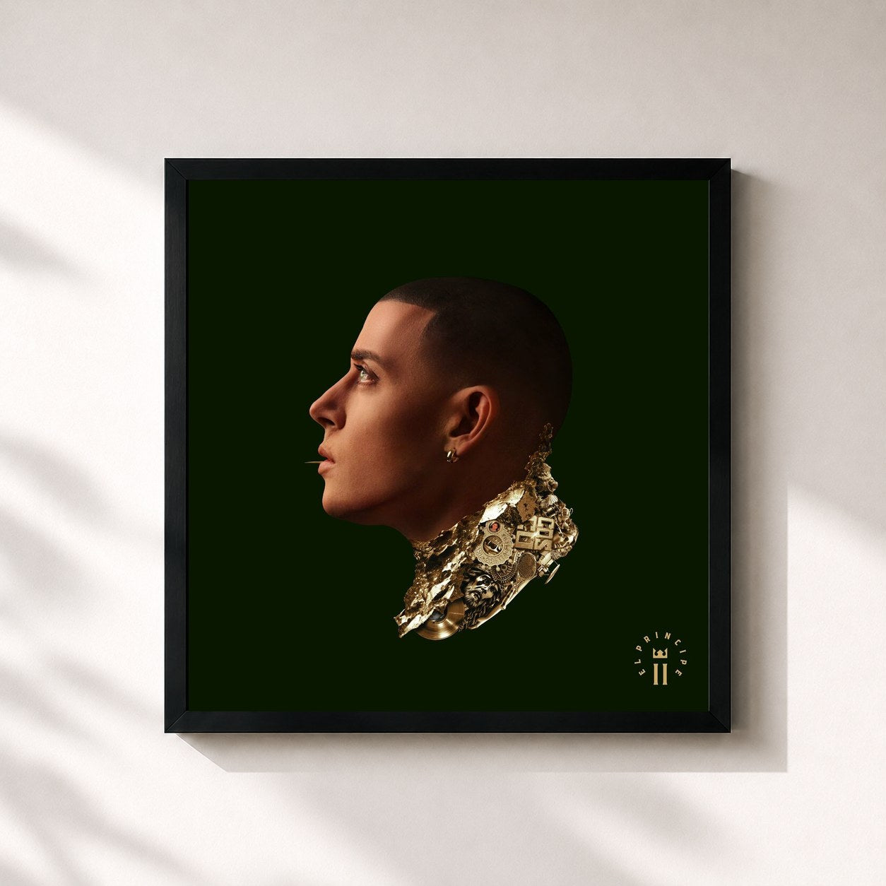 #noir Tableau carré de l'album El Principe 2 de Cosculluela, cadre noir 32x32 cm