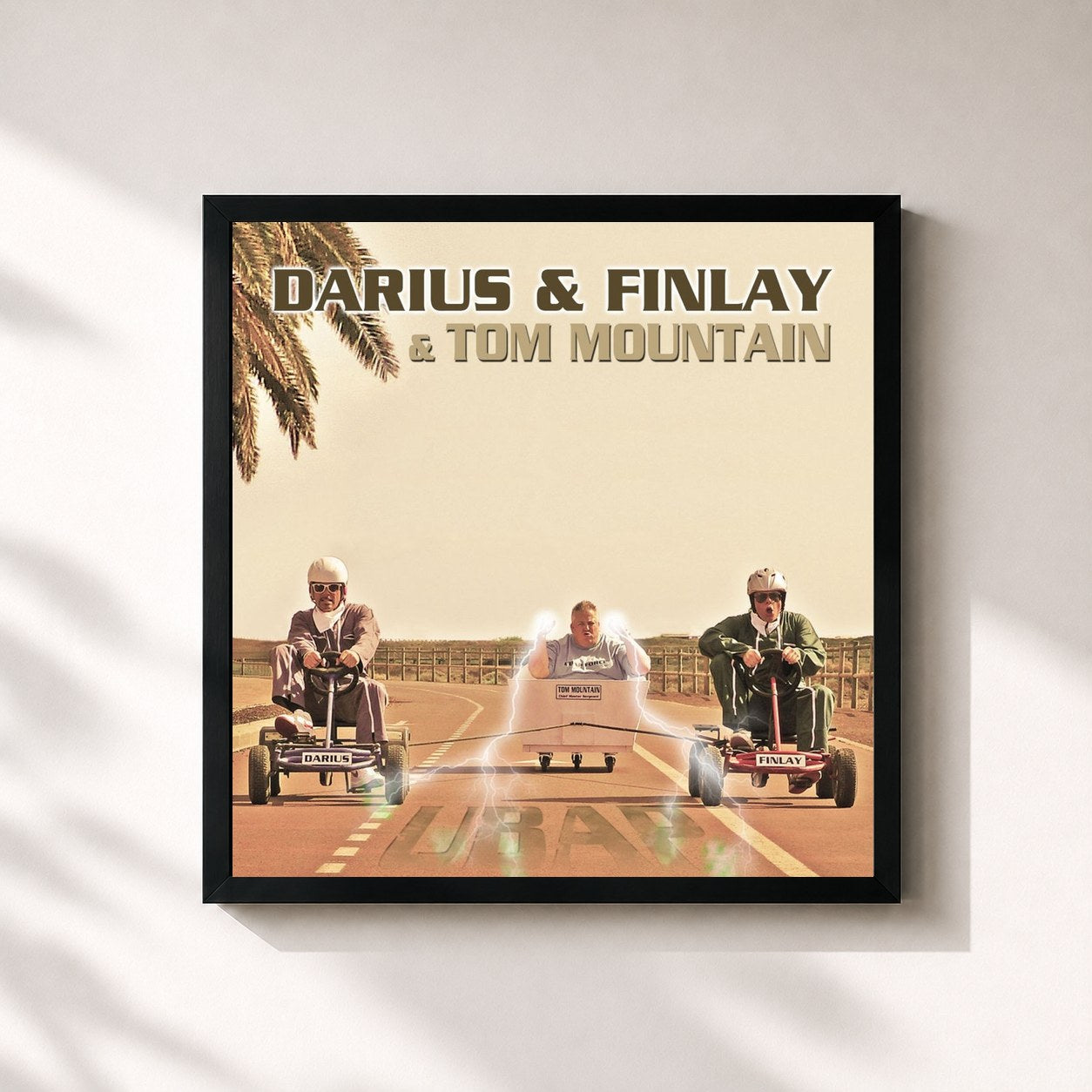 #noir Tableau carré de l'album Ubap de Darius & Finlay, cadre noir 32x32 cm