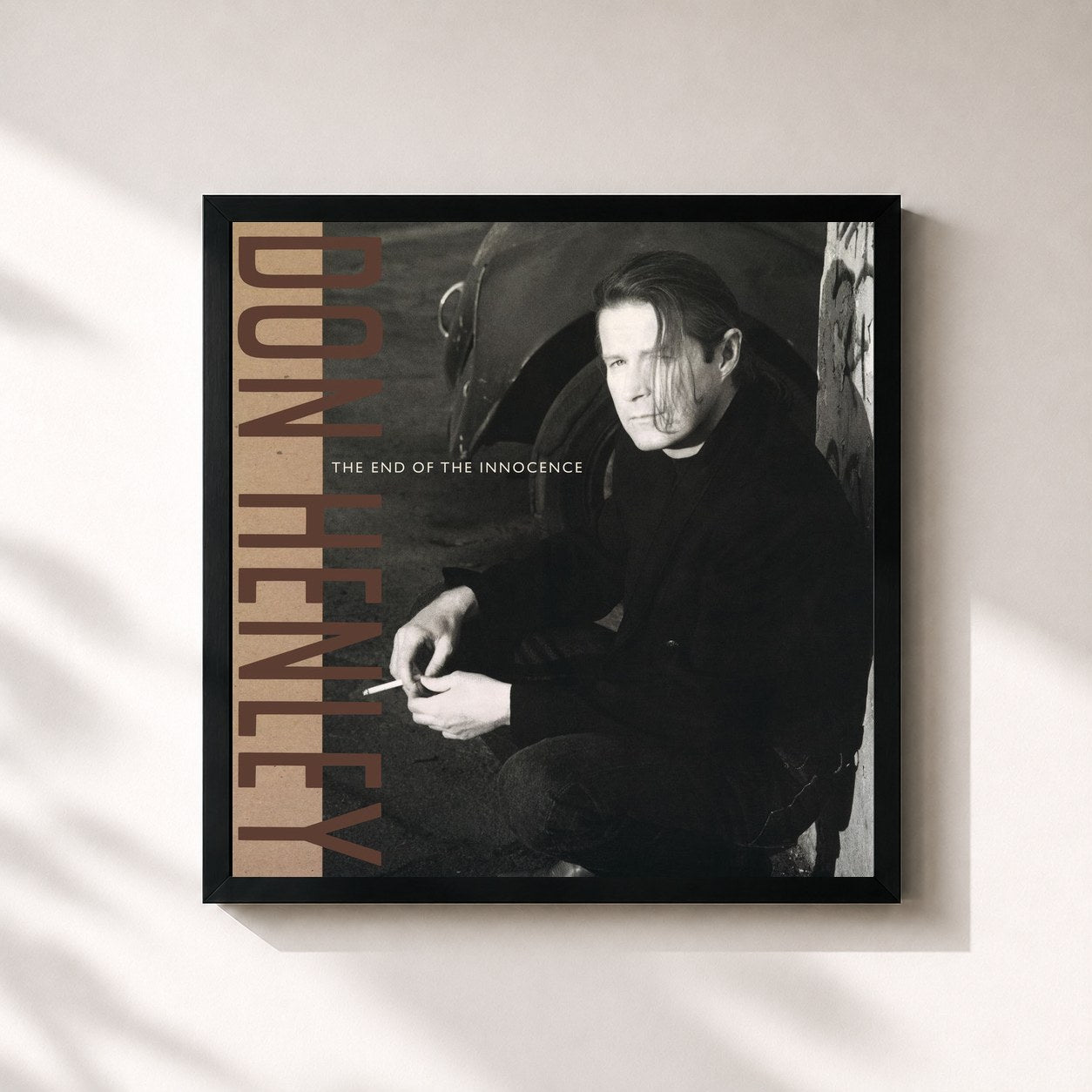 #noir Tableau carré de l'album The End Of The Innocence (Remastered 2025) de Don Henley, cadre noir 32x32 cm