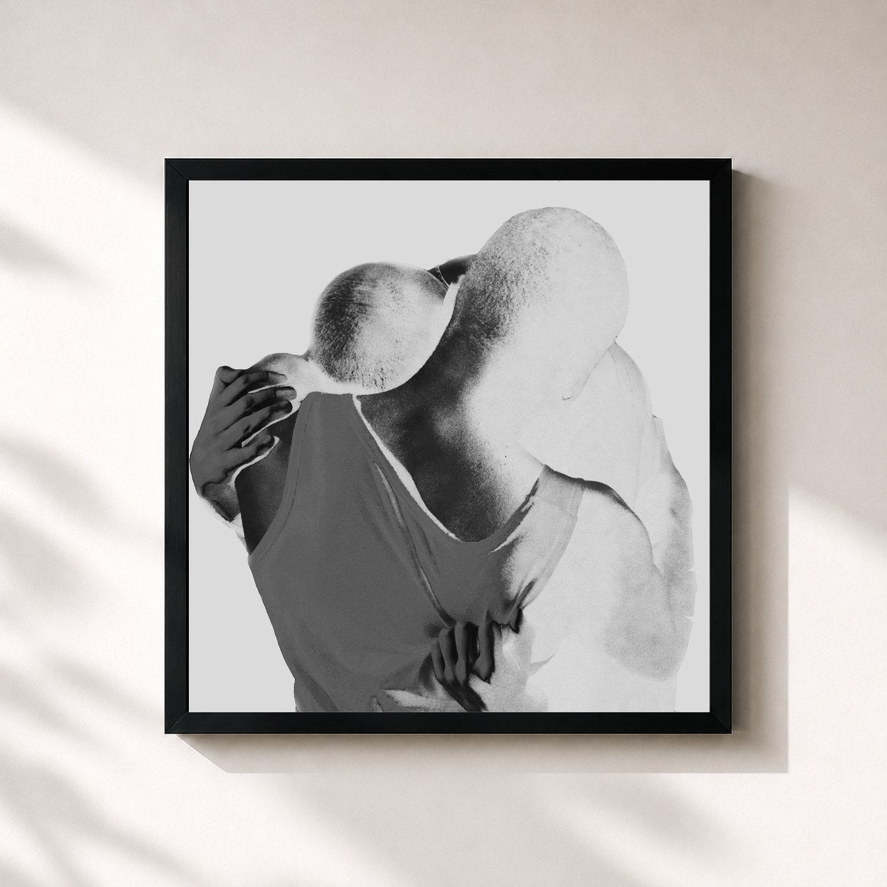 #noir Tableau carré de l'album DEAD de Young Fathers, cadre noir 32x32 cm