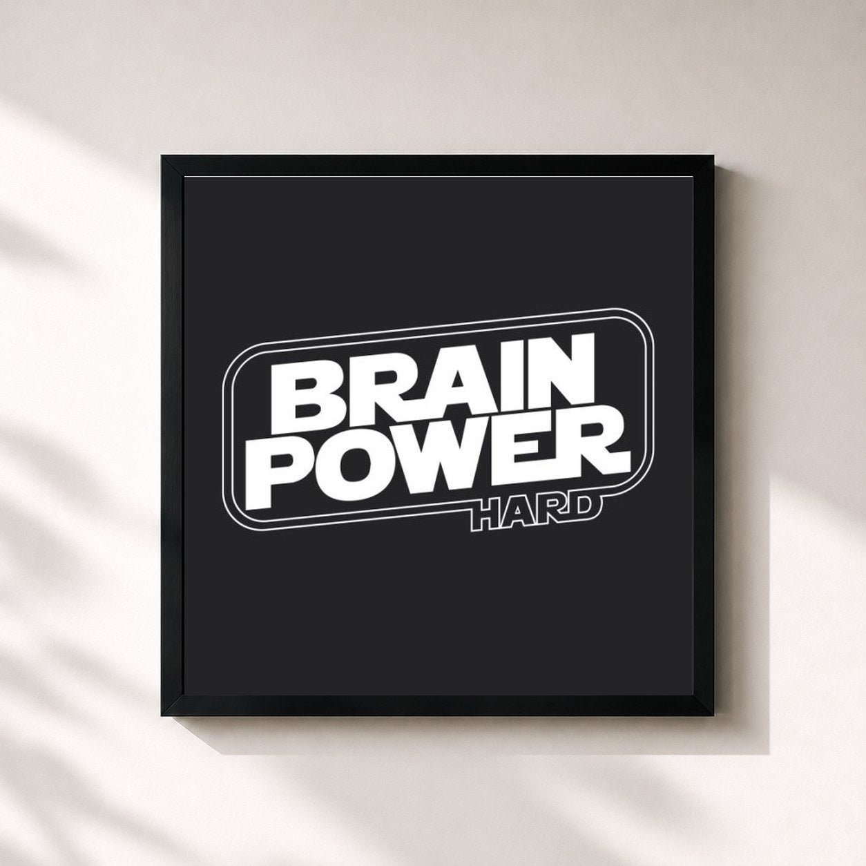 #noir Tableau carré de l'album Hard de Brainpower, cadre noir 32x32 cm