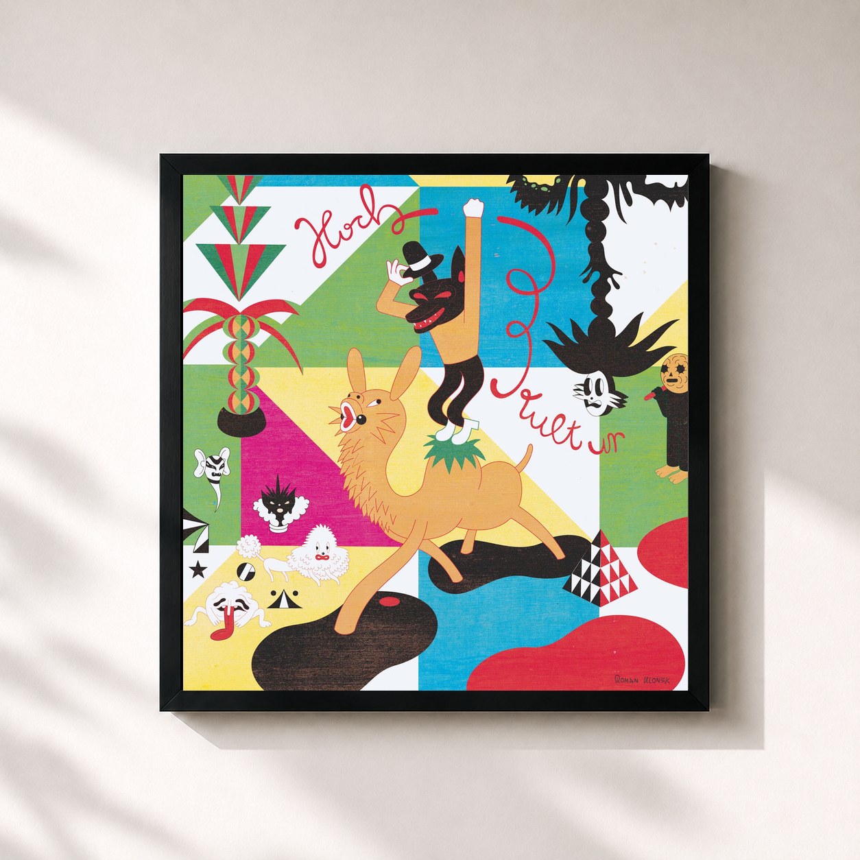 #noir Tableau carré de l'album Hochkultur 2 (Instrumental) de Samy Deluxe, cadre noir 32x32 cm
