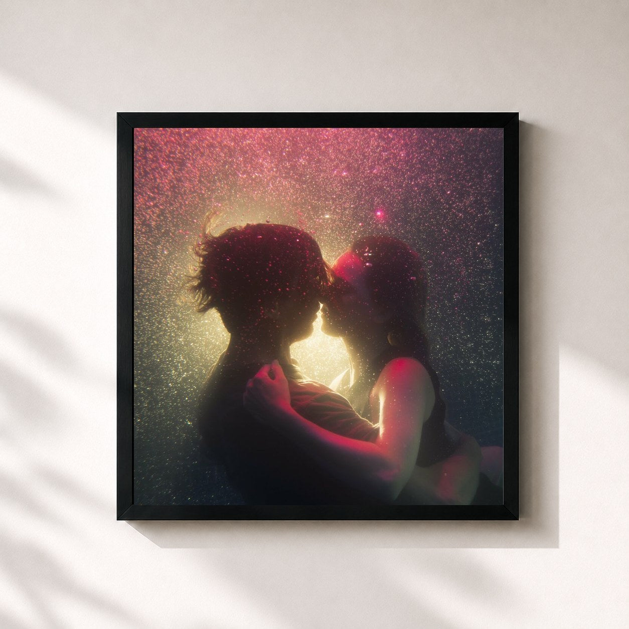 #noir Tableau carré de l'album What Was, Not Now de Stephen Sanchez, cadre noir 32x32 cm