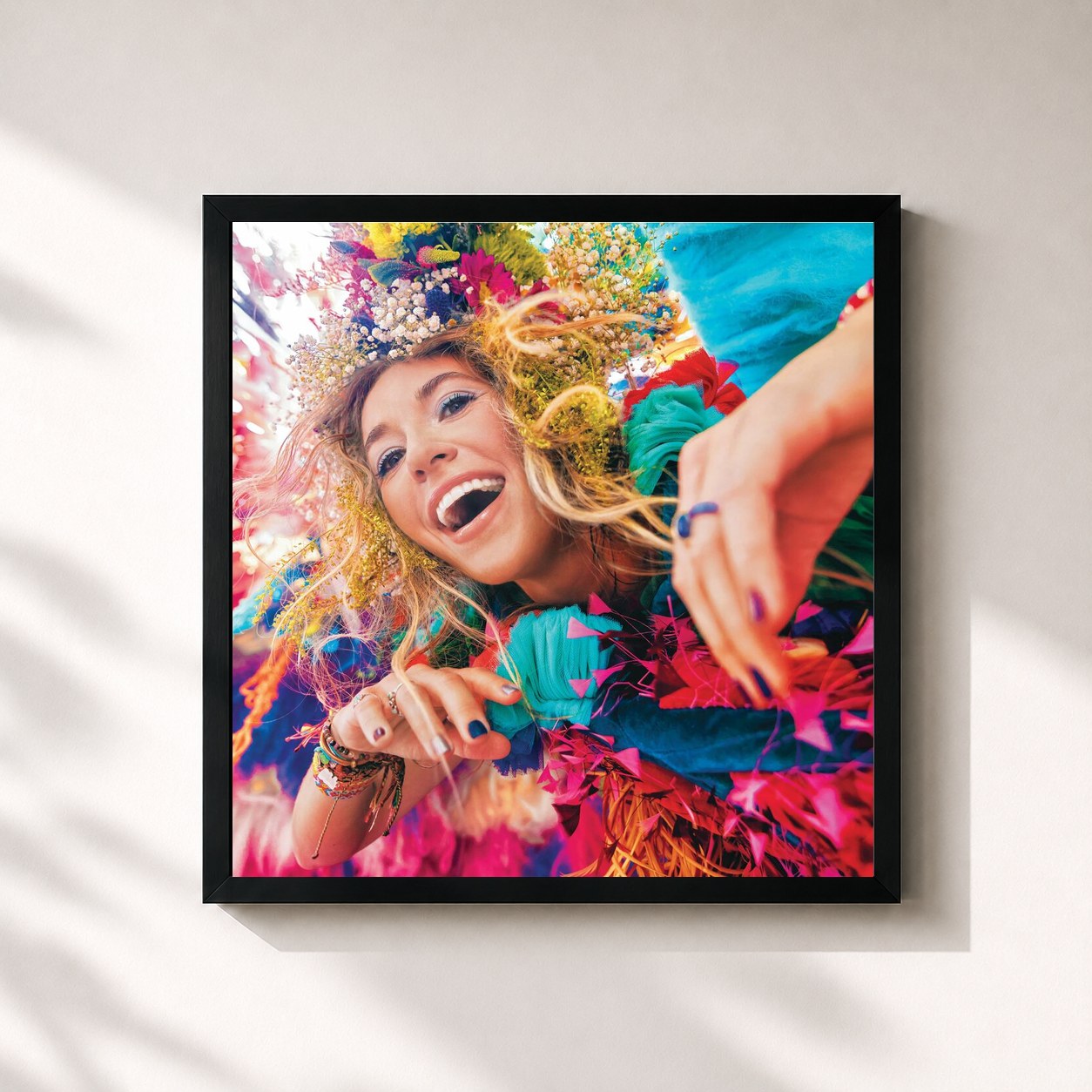 #noir Tableau carré de l'album Lauren Daigle de Lauren Daigle, cadre noir 32x32 cm