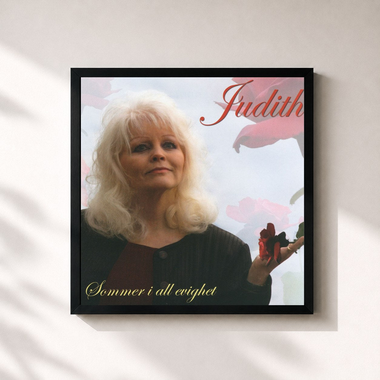 #noir Tableau carré de l'album Sommer I All Evighet de Judith, cadre noir 32x32 cm