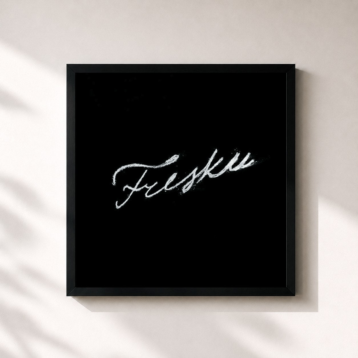 #noir Tableau carré de l'album Fresku de Fresku, cadre noir 32x32 cm