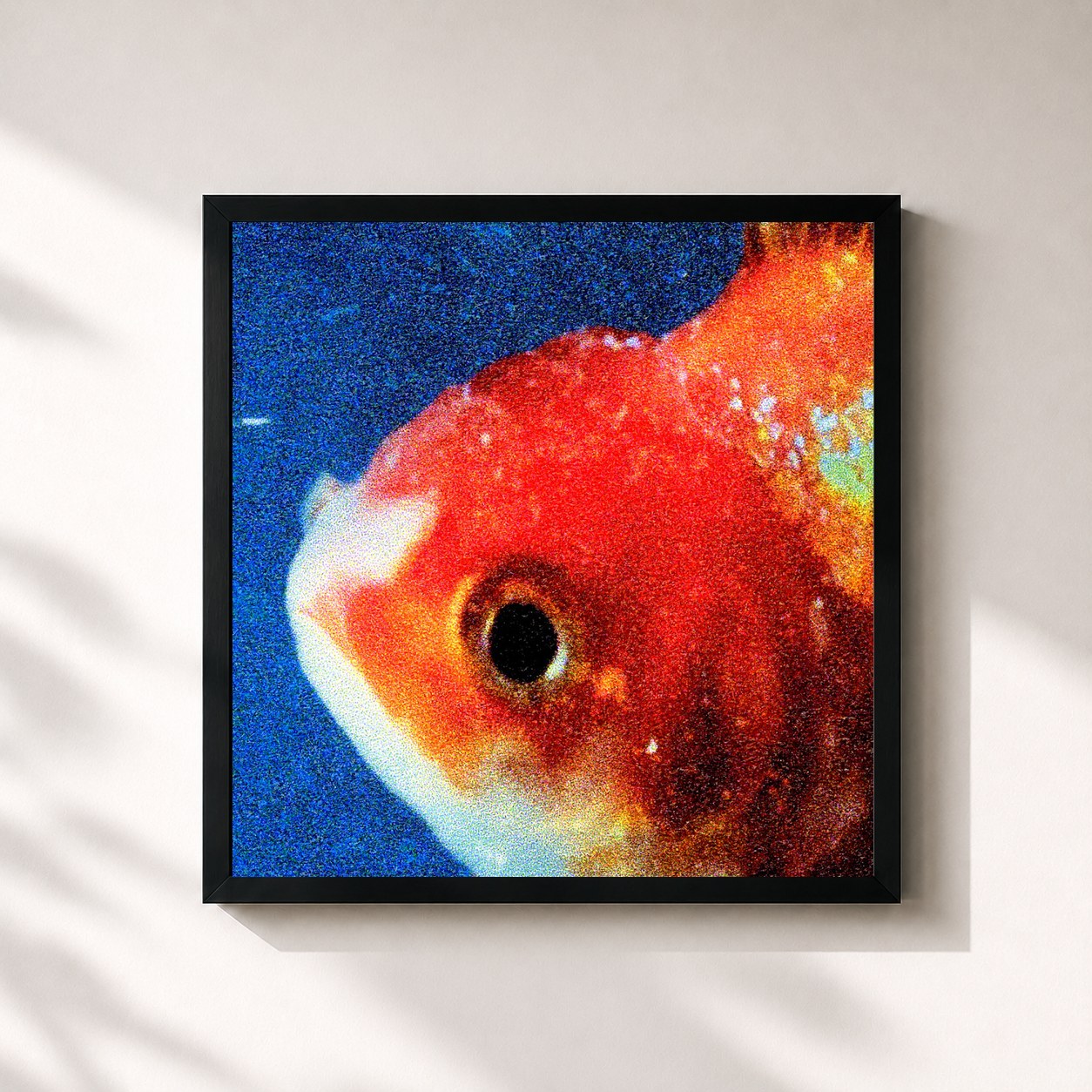 #noir Tableau carré de l'album Big Fish Theory de Vince Staples, cadre noir 32x32 cm