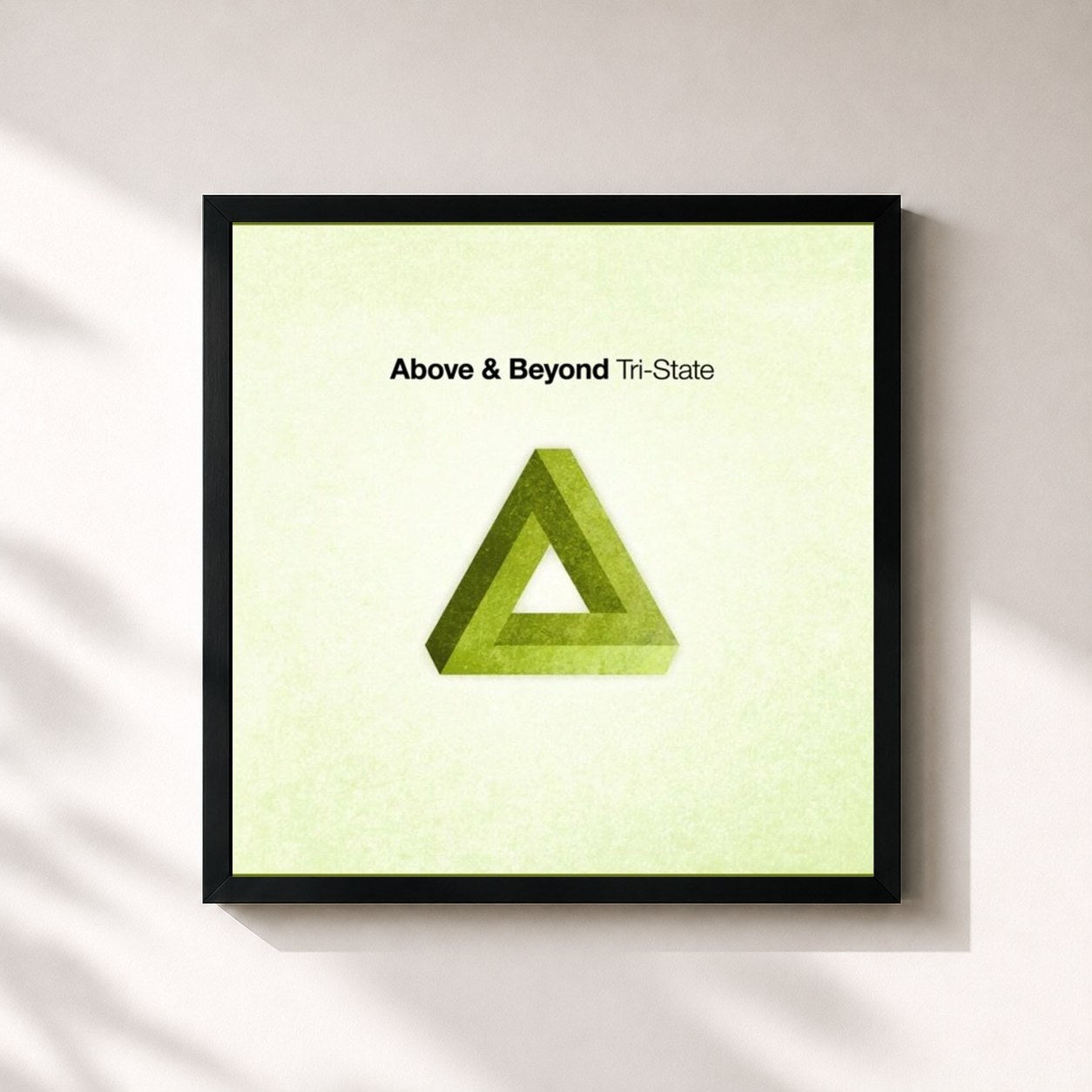 #noir Tableau carré de l'album Tri-State de Above & Beyond, cadre noir 32x32 cm