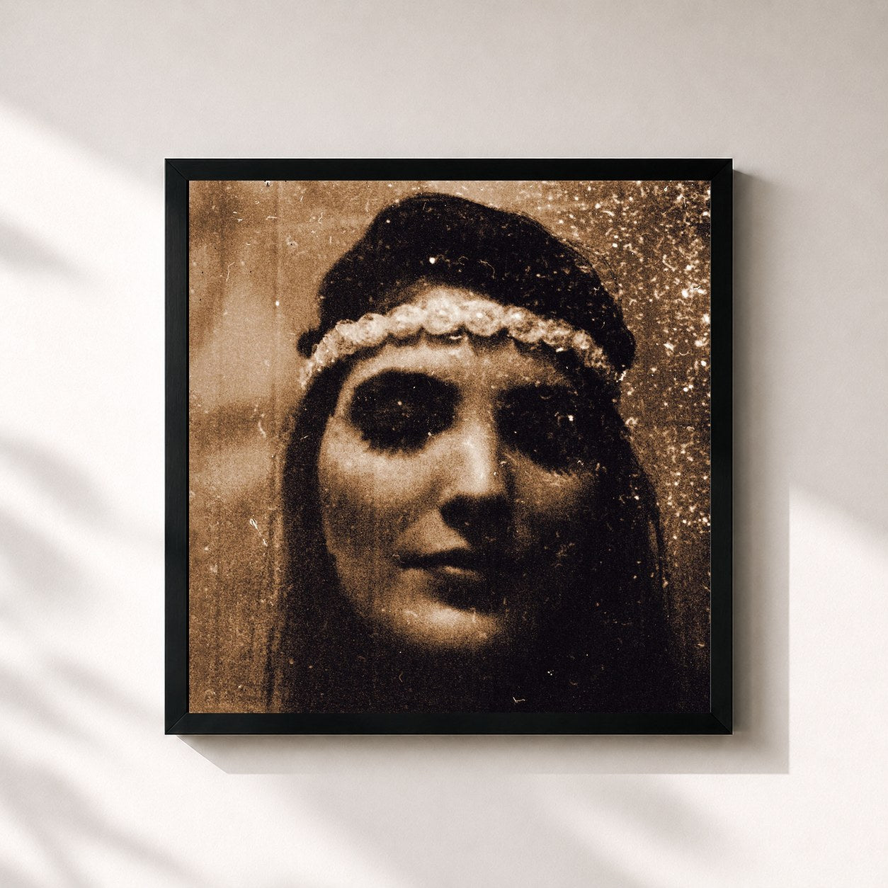 #noir Tableau carré de l'album Banda do Mar de Banda do Mar, cadre noir 32x32 cm
