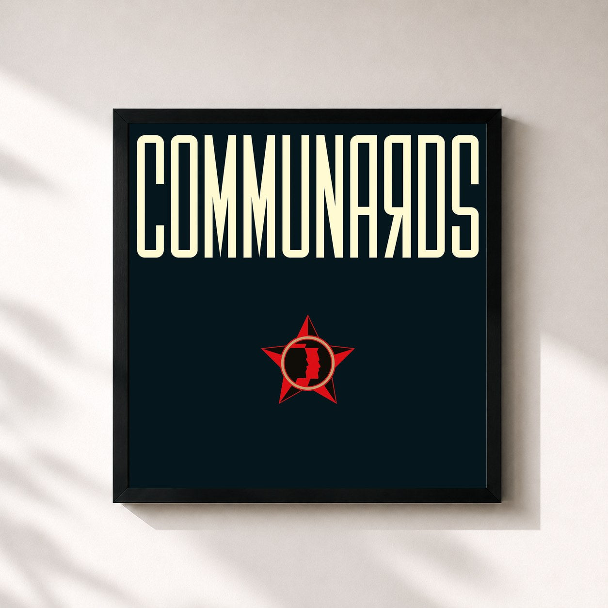 #noir Tableau carré de l'album Communards (35 Year Anniversary Edition) de The Communards, cadre noir 32x32 cm