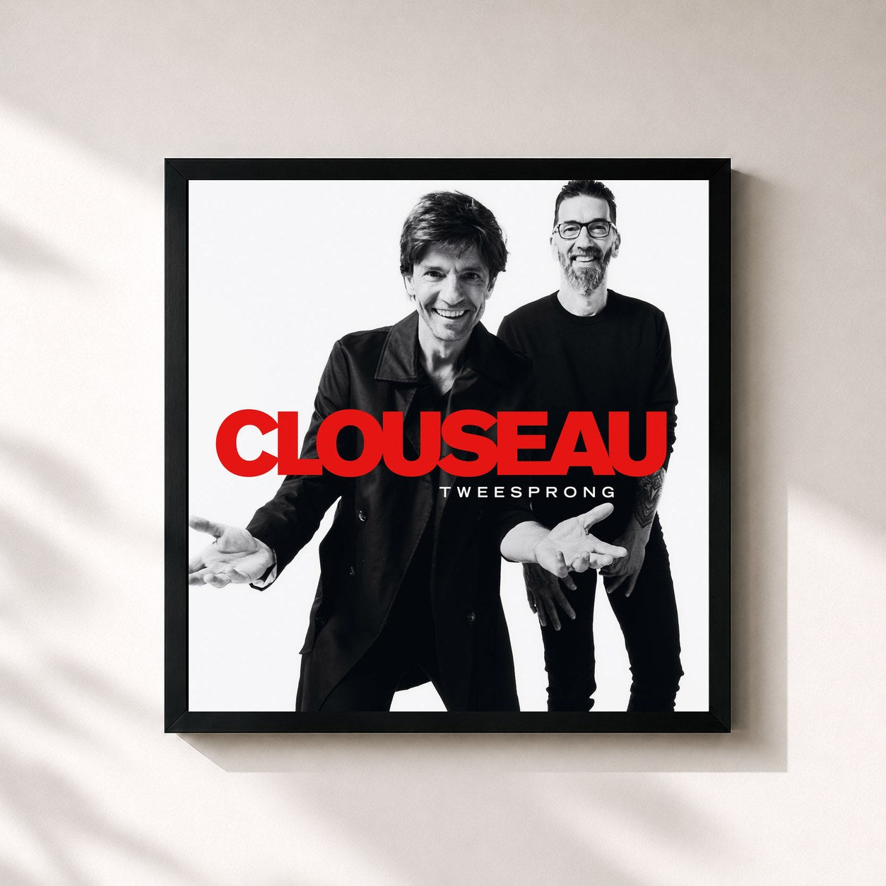 #noir Tableau carré de l'album Tweesprong de Clouseau, cadre noir 32x32 cm