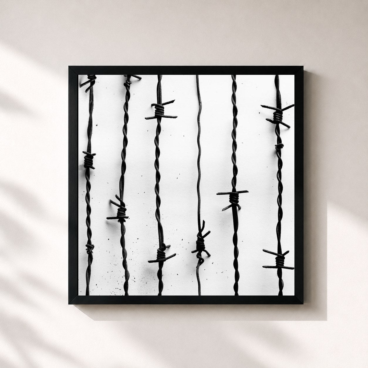 #noir Tableau carré de l'album Lang lebe der Tod de Casper, cadre noir 32x32 cm