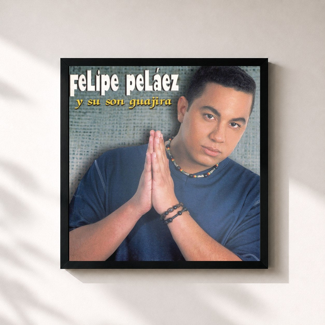 #noir Tableau carré de l'album Felipe Pelaez Y Su Son Guajira de Felipe Peláez, cadre noir 32x32 cm