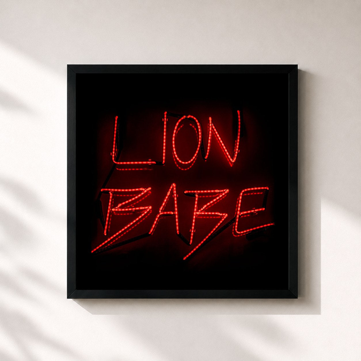 #noir Tableau carré de l'album LION BABE EP de LION BABE, cadre noir 32x32 cm